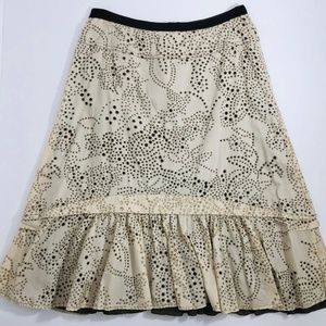Neesh by D.A.R.Boho Raw Eyelet Prairie Skirt